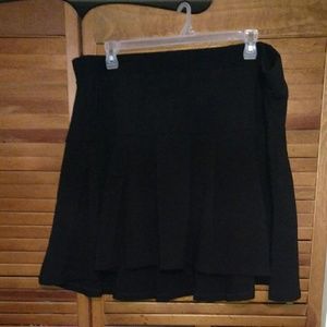 Pleated Crepe Skirt