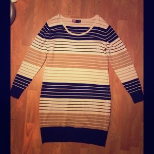 SayWhat? Long Sleeve Stripped Dress