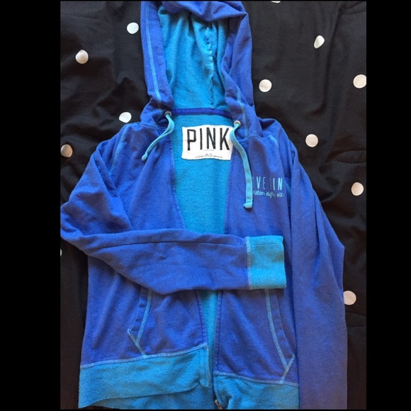 Blue zip up hoodie from Pink by Victoria's Secret - Picture 1 of 3