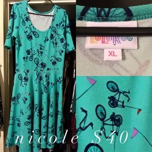 LuLaRoe Bicycle Nicole dress XL