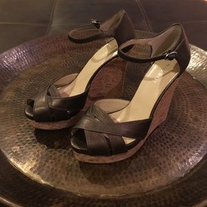 Nine West brown wedges sz 8.5