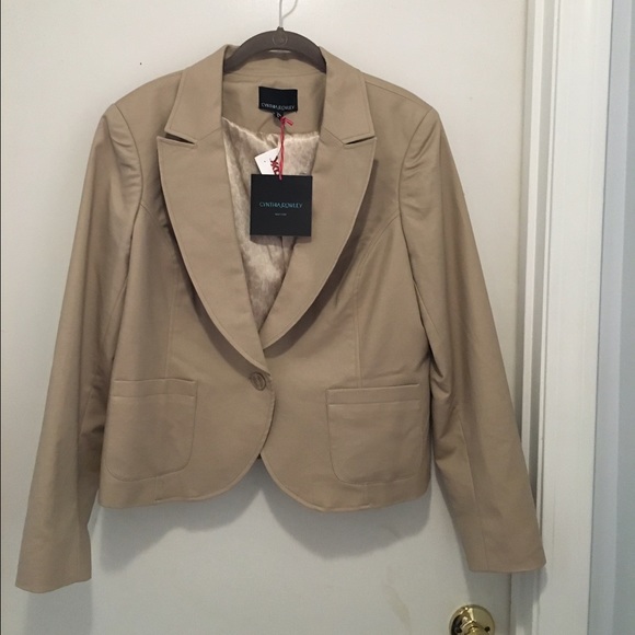 Khaki Cynthia Rowley Blazer XL - Picture 1 of 3