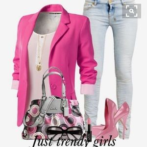 Bebe Hot pink blazer