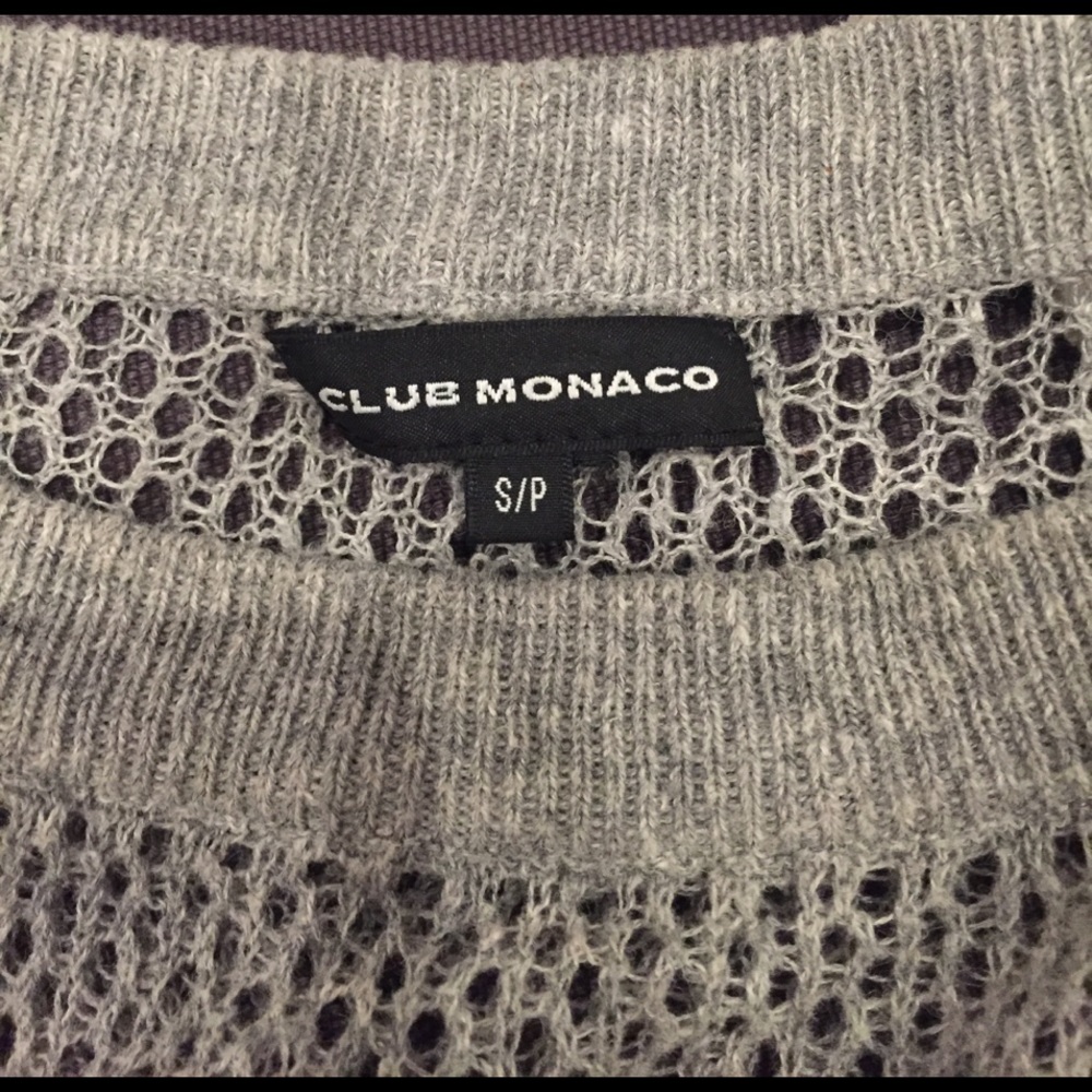 Sheer gray club Monaco S/P sweater. - Picture 5 of 5