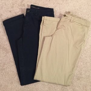 Navy and Tan GAP - 6 Tall Pants