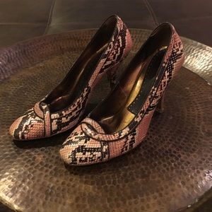 Fornarina pink and brown heels sz 39