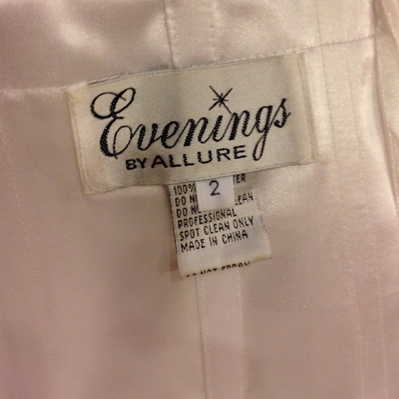 White Formal Dress - Evenings (By Allure) - Picture 4 of 5