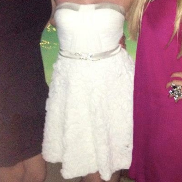 White Formal Dress - Evenings (By Allure) - Picture 5 of 5