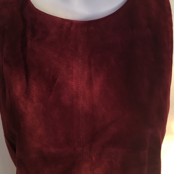 NEW Authentic Halston Heritage Burgundy Suede top - Picture 2 of 4