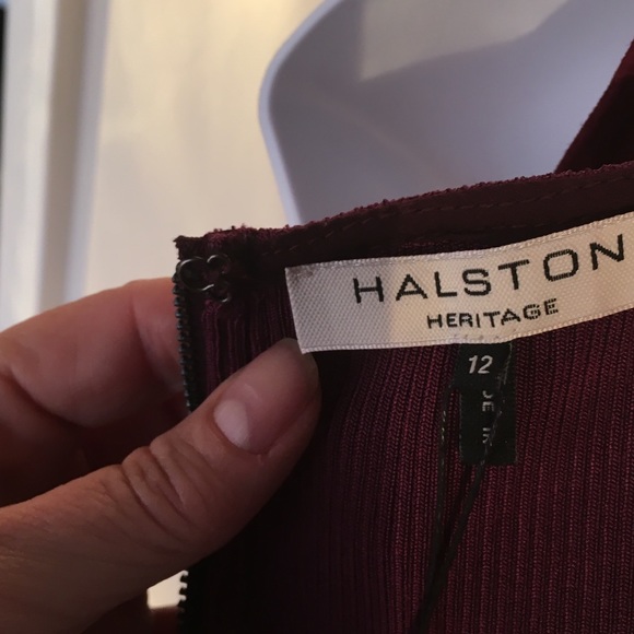 NEW Authentic Halston Heritage Burgundy Suede top - Picture 3 of 4