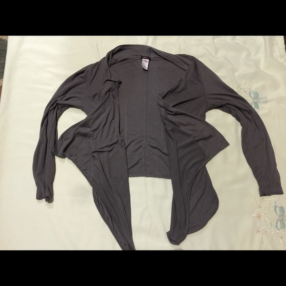 Gray open cardigan!
