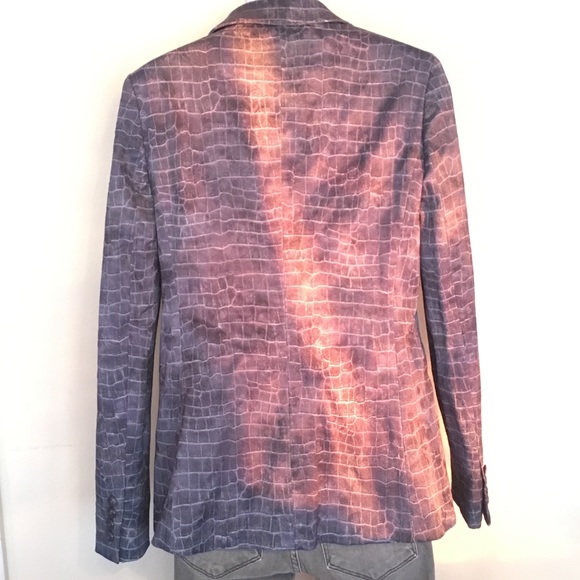 Max Mara Blue Reptile Jacket - Picture 3 of 4