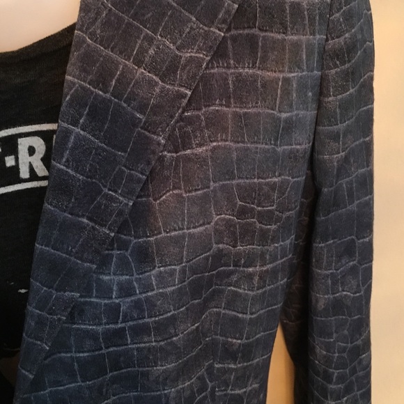 Max Mara Blue Reptile Jacket - Picture 4 of 4