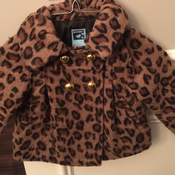 Old Navy Other - Animal print leopard toddler coat 2t