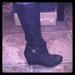 Black Wedge BCBG Boot