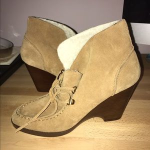 Michael Kors Suede Booties with Sherpa Lining