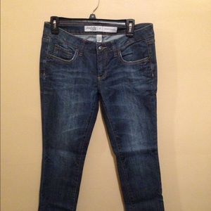 Charlotte Russe skinny roll up cropped jeans