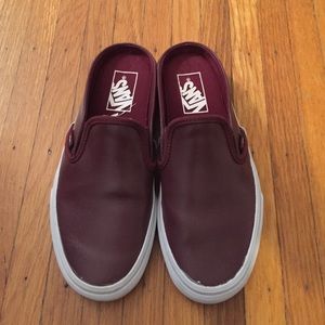 Vans maroon slide on