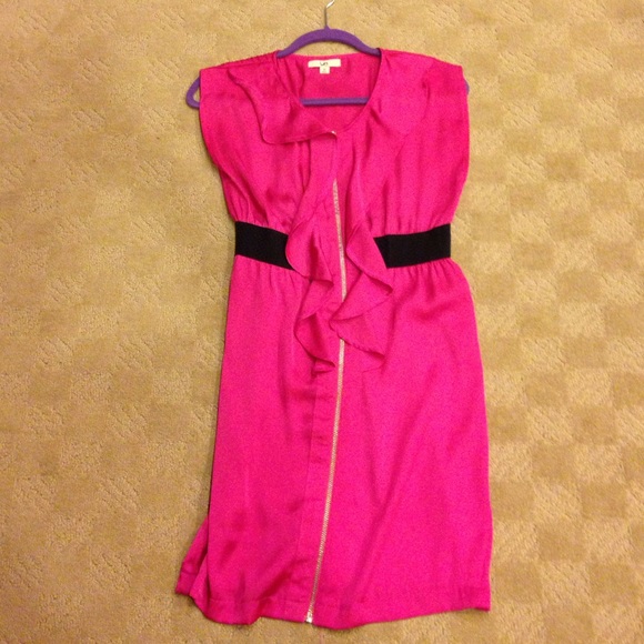 Pink Zip Up Dress - Picture 2 of 4