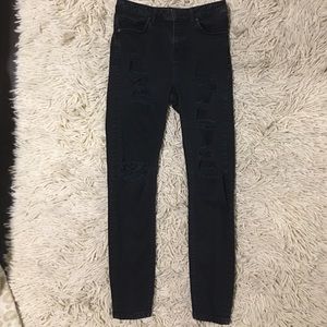 Women's Topshop Distressed Jeans