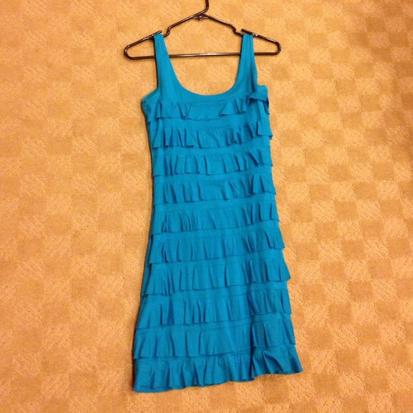 Blue Ruffle Dress - Picture 3 of 4