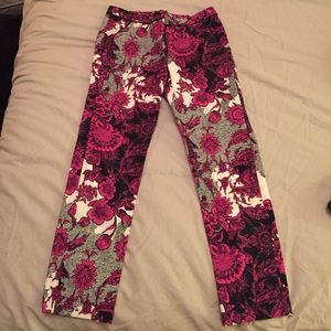 Topshop floral capri slacks.