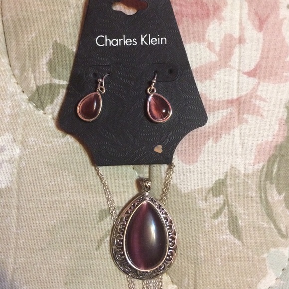 Earrings and necklace