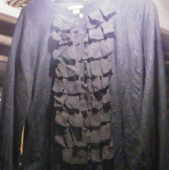 Womens ruffled sweater
