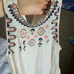 Sheer embroidered top