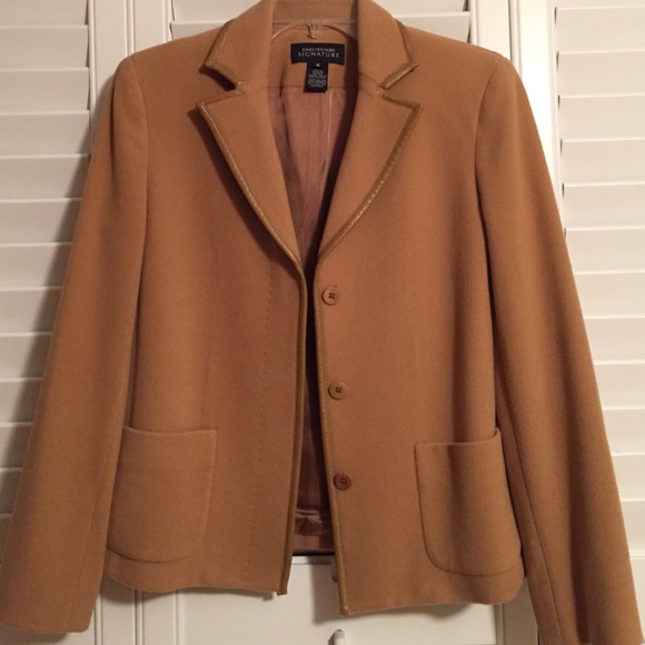 Classic Camel Wool Blend Blazer