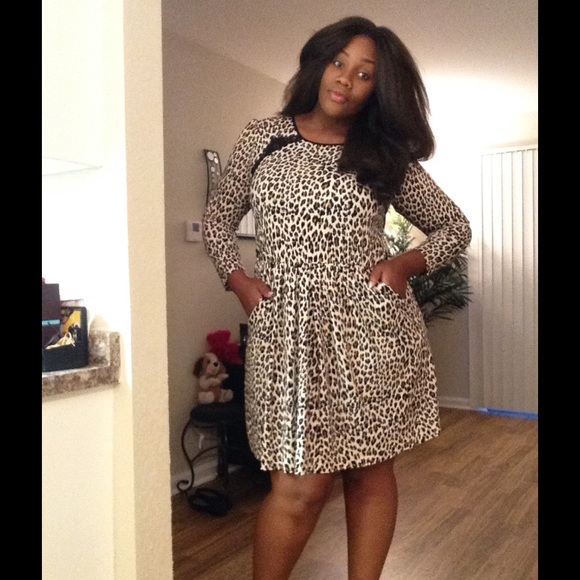 Leopard Print Juicy Couture skater style dress