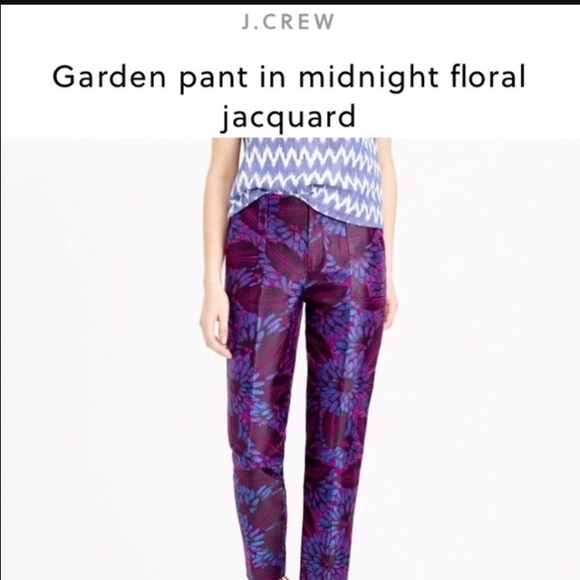 Garden pant in midnight floral jacquard
