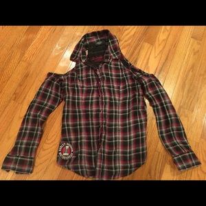 Harley Davidson Women's Cutout Shoulder Snap Front