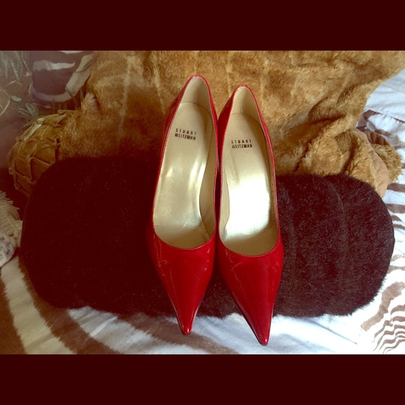 Stuart Weizmann Red Patent Leather Pumps - Sz 9.5