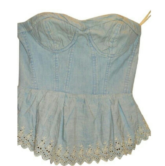 Ralph Lauren strapless Denim Top