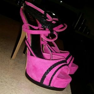 FLASH SALE ***Black and pink high heels