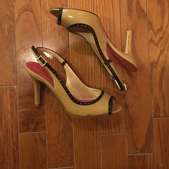New Kate Patent tan Kate Spade heels