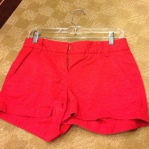 J. Crew 3inch Chino Shorts. Red.