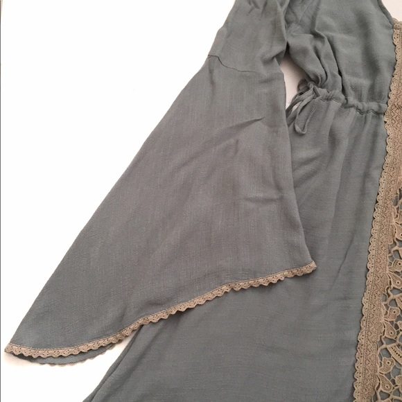 NWT FREE PEOPLE JOLENE DRESS IN MISTY TEAL COMBO - Picture 6 of 8