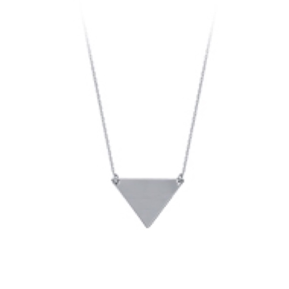 Tiny Triangle Necklace in Sterling Silver