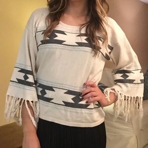 ‼️LAST CALL‼️ LF cream fringe sweater