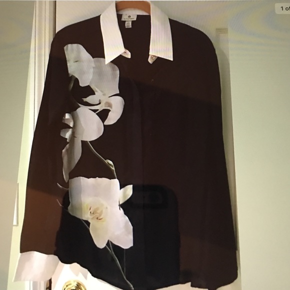 Altuzarra Blue Blouse with Floral Design in Medium