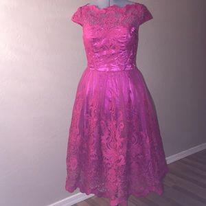 Chi Chi London lace pink dress