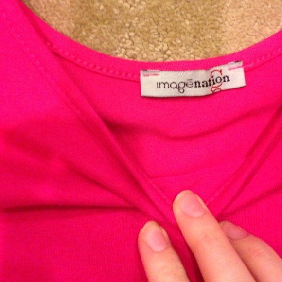 Pink Fitted Crop Top - Picture 2 of 2