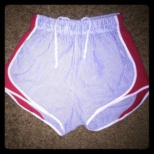 Shorties. Seer sucker workout shorts. So cute!