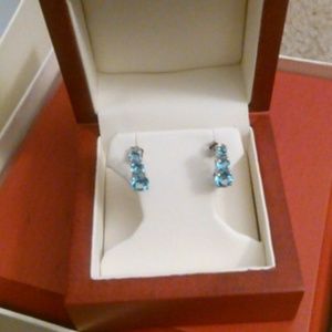 10k Aquamarine earrings