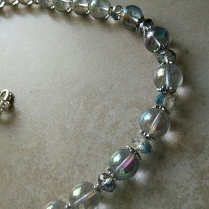 Rainbow Clear Beaded Necklace