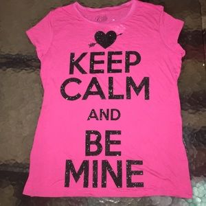 "Keep Calm and Be Mine" Pink T-Shirt