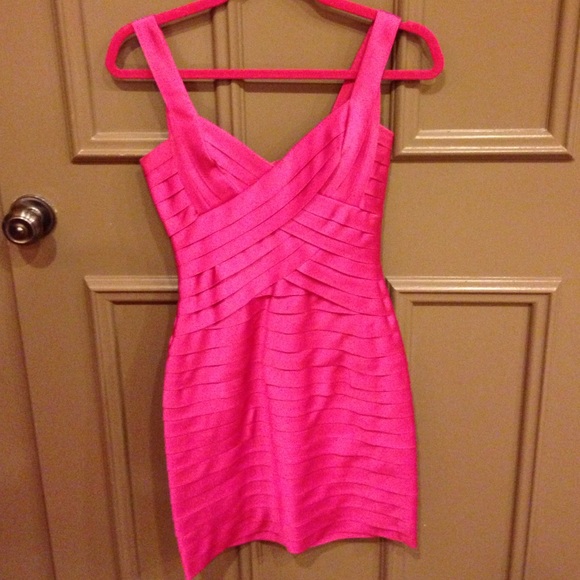 BCBG Pink Cocktail Dress - Picture 2 of 4