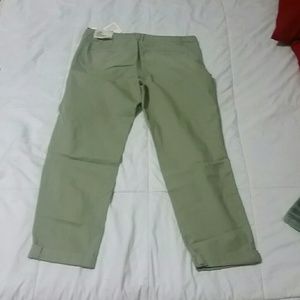 New Gap pants rolled up to a crop,